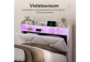 Simurq Stauraumbett Polsterbett 90x200 Samt mit LED und Ladestation Bild 3