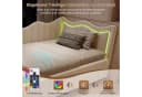 Simurq Polsterbett mit Bettkasten und LED-Beleuchtung Beige Samt Bild 1