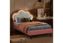 Simurq Polsterbett Rosa mit LED und Lattenrost Bild 2