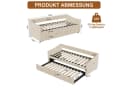 Simurq Schlafsofa Samt Beige Hydraulik Lattenrost Bild 5