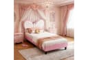 Simurq Kinderbett Rosa mit LED-Beleuchtung und Lattenrost Bild 5