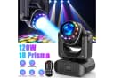 ZonQoonz Discolicht 100W Moving Head 10 Muster 8 Farben 18 Prismen Schwarz Bild 1