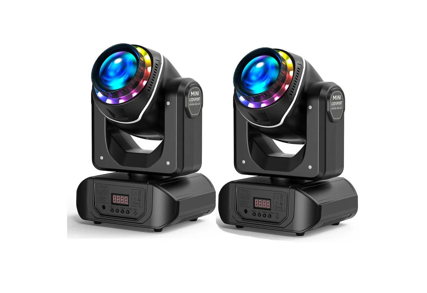 ZonQoonz Discolicht 100W Moving Head 10 Muster 8 Farben 18 Prismen Schwarz - Bild 2