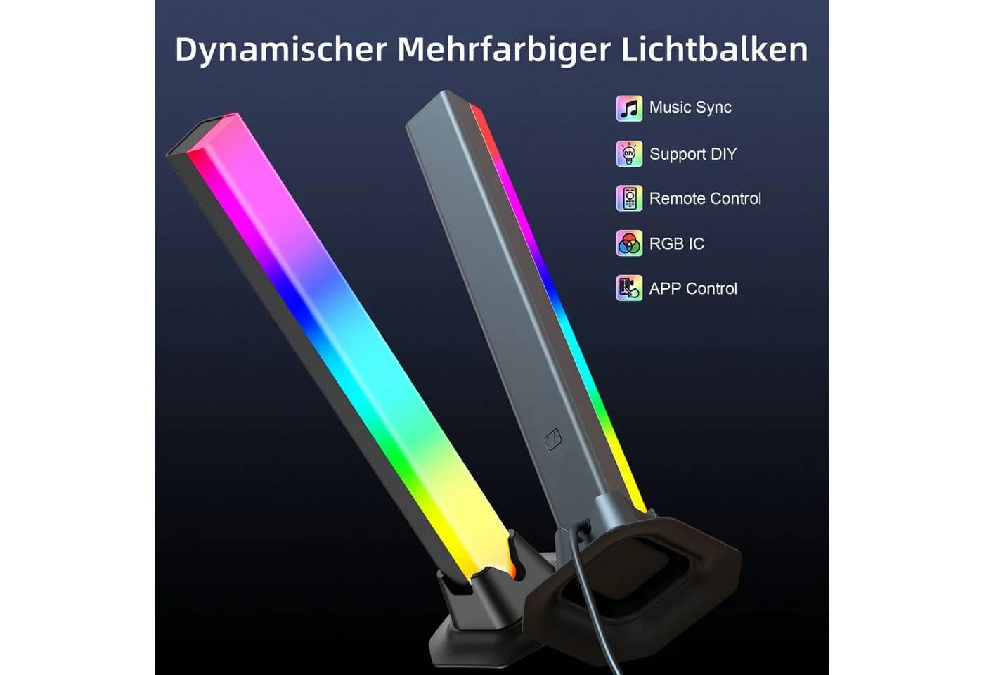 Novostella LED Stripe RGB Gaming Lampe Ambiente Licht Bar 2 PCS APP-Steuerung - Bild 4
