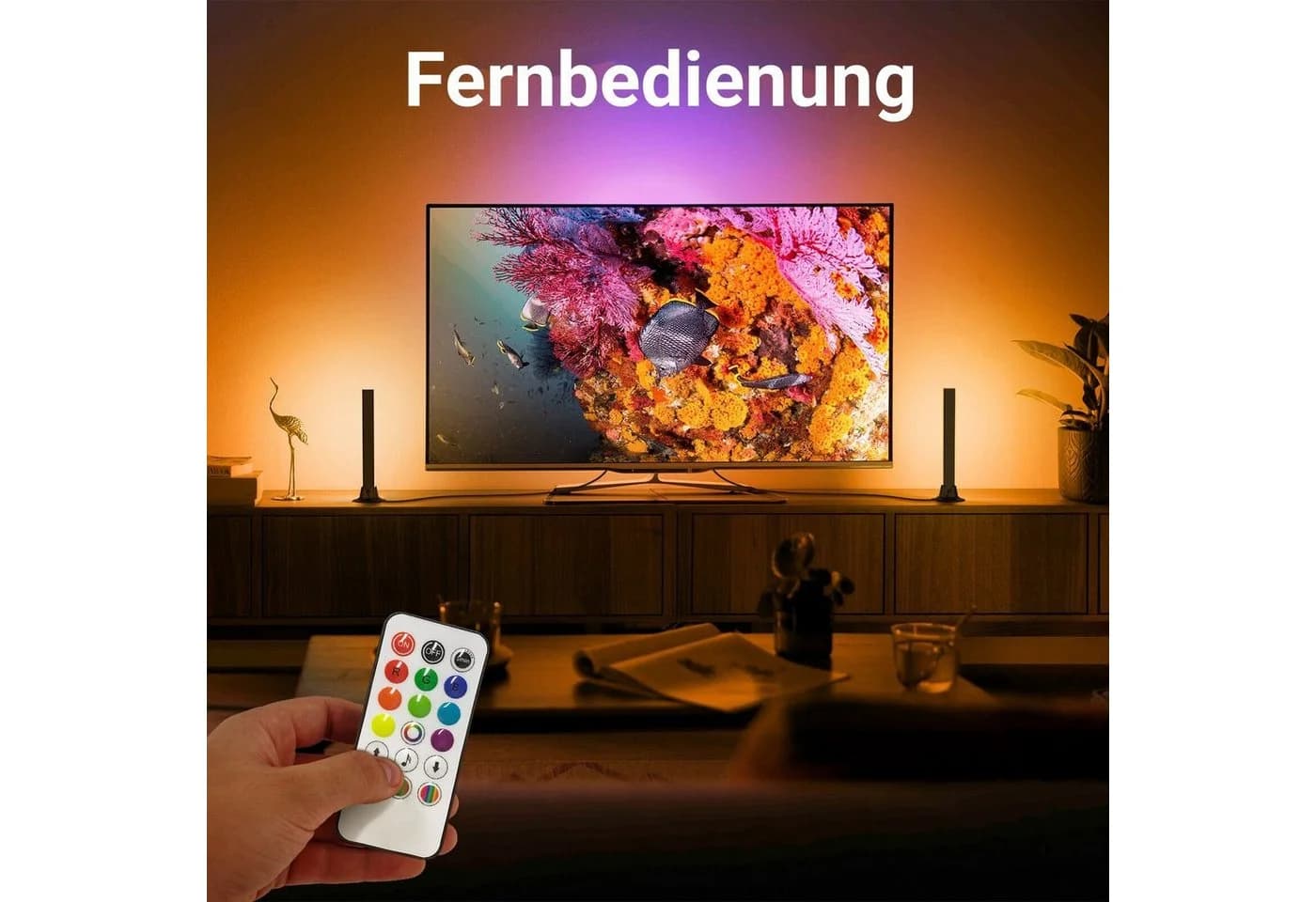 Novostella LED Stripe RGB Gaming Lampe Ambiente Licht Bar 2 PCS