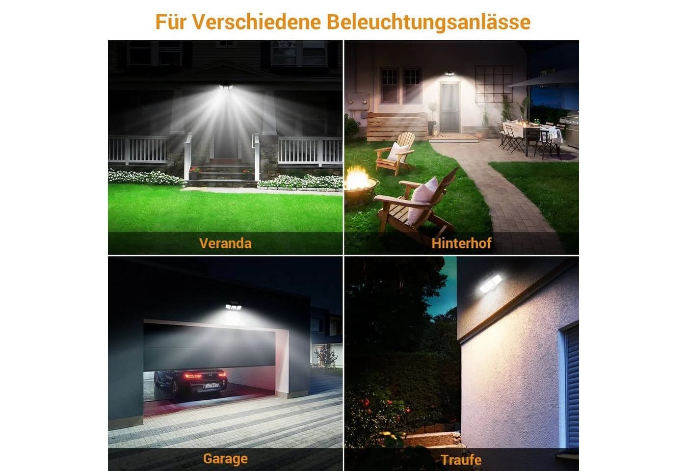 Novostella LED Solarleuchte 3-Kopf Kaltweiß mit Bewegungsmelder - Bild 4