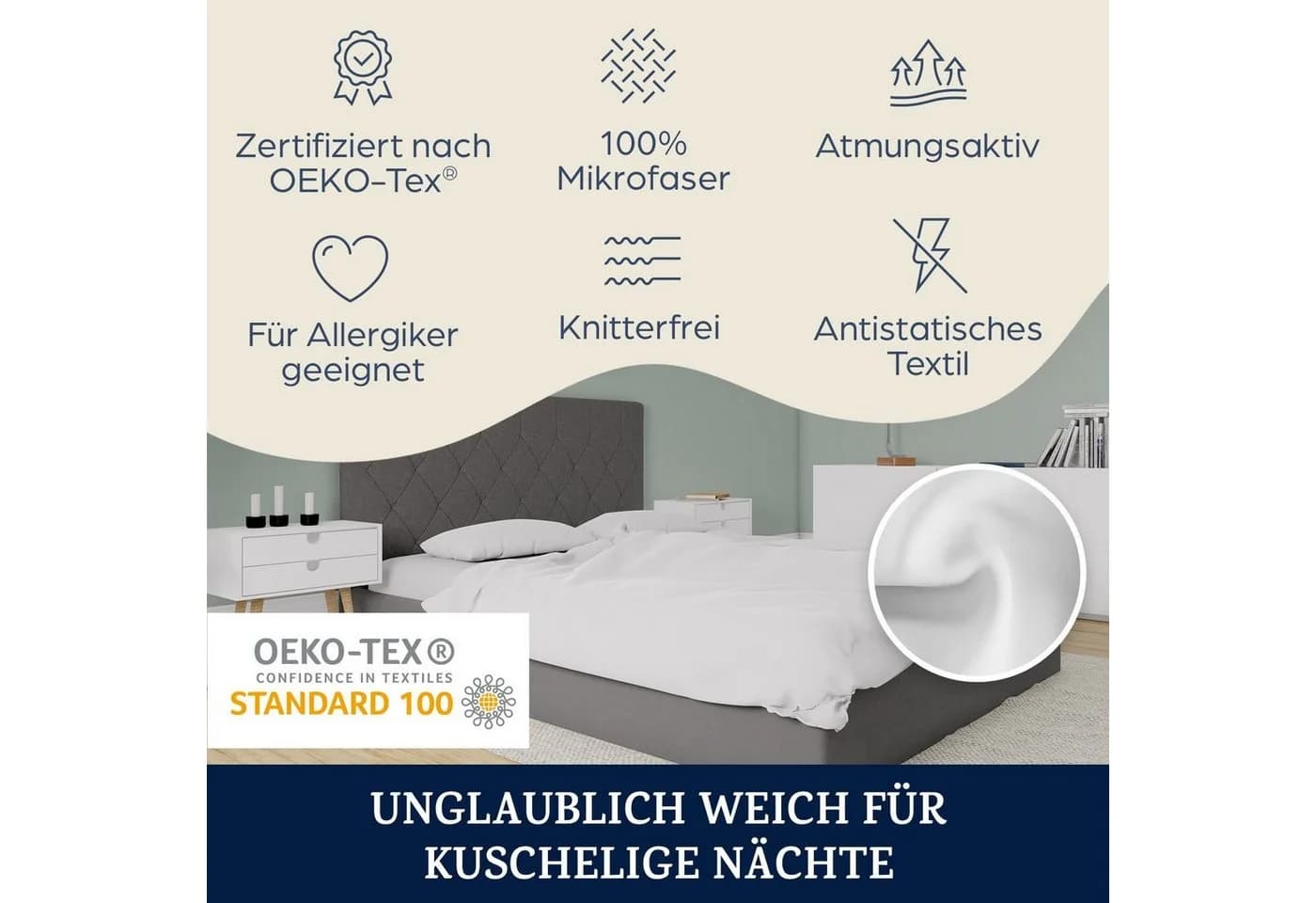 sleepwise Kopfkissen Soft Wonder-Edition Weiß Supermikrofaser