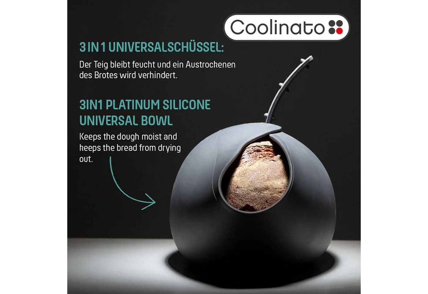 Coolinato Brotbackform 3-in-1 Silikon Universalschüssel - Bild 3