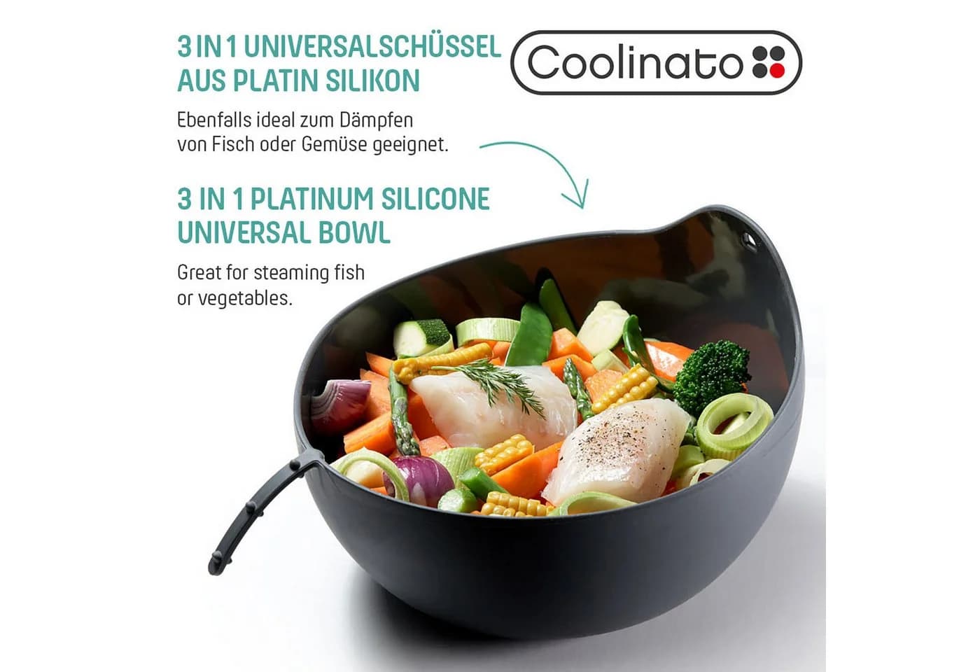 Coolinato Brotbackform 3-in-1 Silikon Universalschüssel - Bild 4