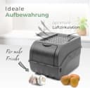 Novaliv Aufbewahrungsbox 3x 3,5L Anthrazitgrau Kartoffel Zwiebel Bild 1