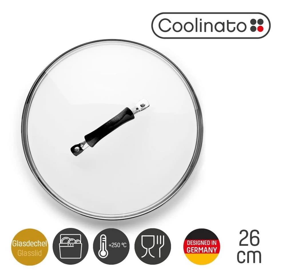 Coolinato Pfannendeckel Glasdeckel 26 cm Transparent - Bild 2