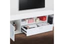 WILGOON TV-Schrank Fernsehkommode Hochglanz Weiß 160cm LED-Beleuchtung Bild 3