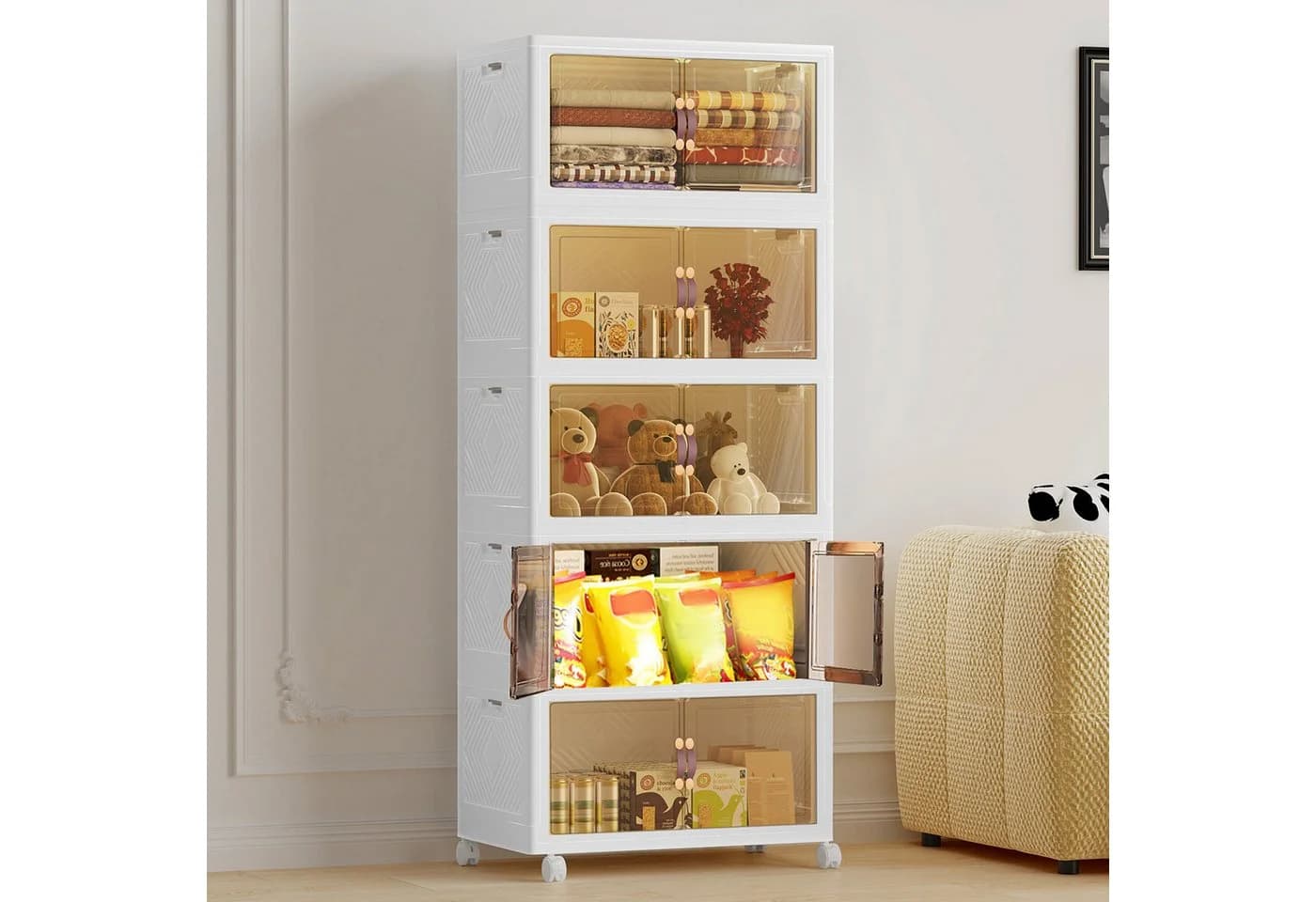 oyajia Aufbewahrungsbox 50x31x138cm Faltbar Kunststoff