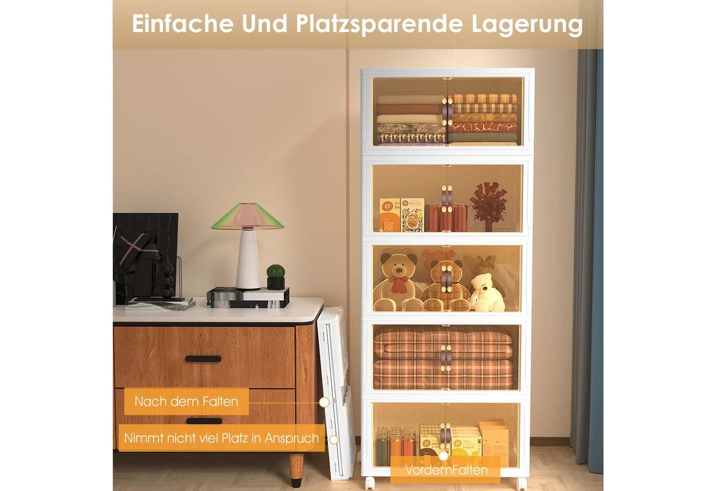 oyajia Aufbewahrungsbox 50x31x138cm Faltbar Kunststoff - Bild 4