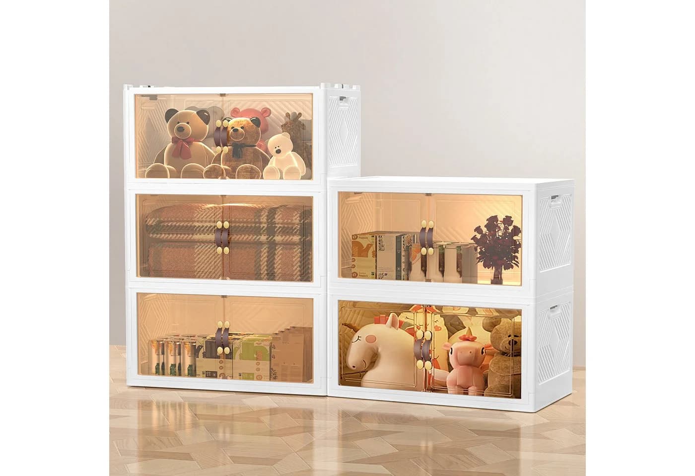 oyajia Aufbewahrungsbox 50x31x138cm Faltbar Kunststoff - Bild 5