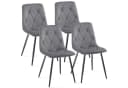 oyajia Esszimmerstuhl 4er Set Retro-Design Samt Polsterstuhl Bild 2