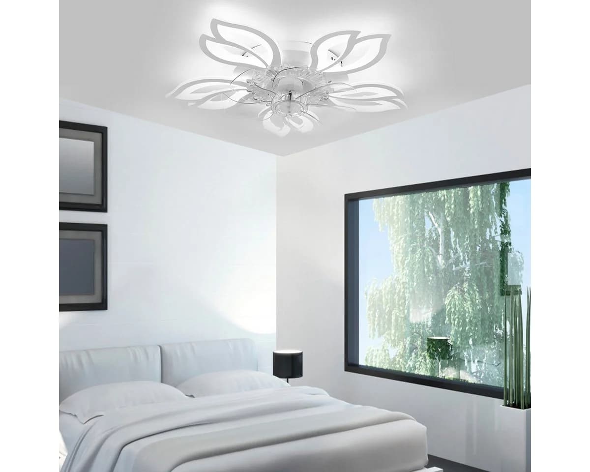 LETGOSPT Deckenventilator mit Lampe 85W LED 6 Geschwindigkeiten