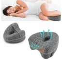 LETGOSPT Kniekissen 2 Stück Grau Memory Foam mit Fixiergurt Bild 2