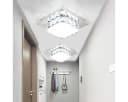 oyajia LED Deckenleuchte Modern 16W Kristall Edelstahl Kaltweiß Bild 1
