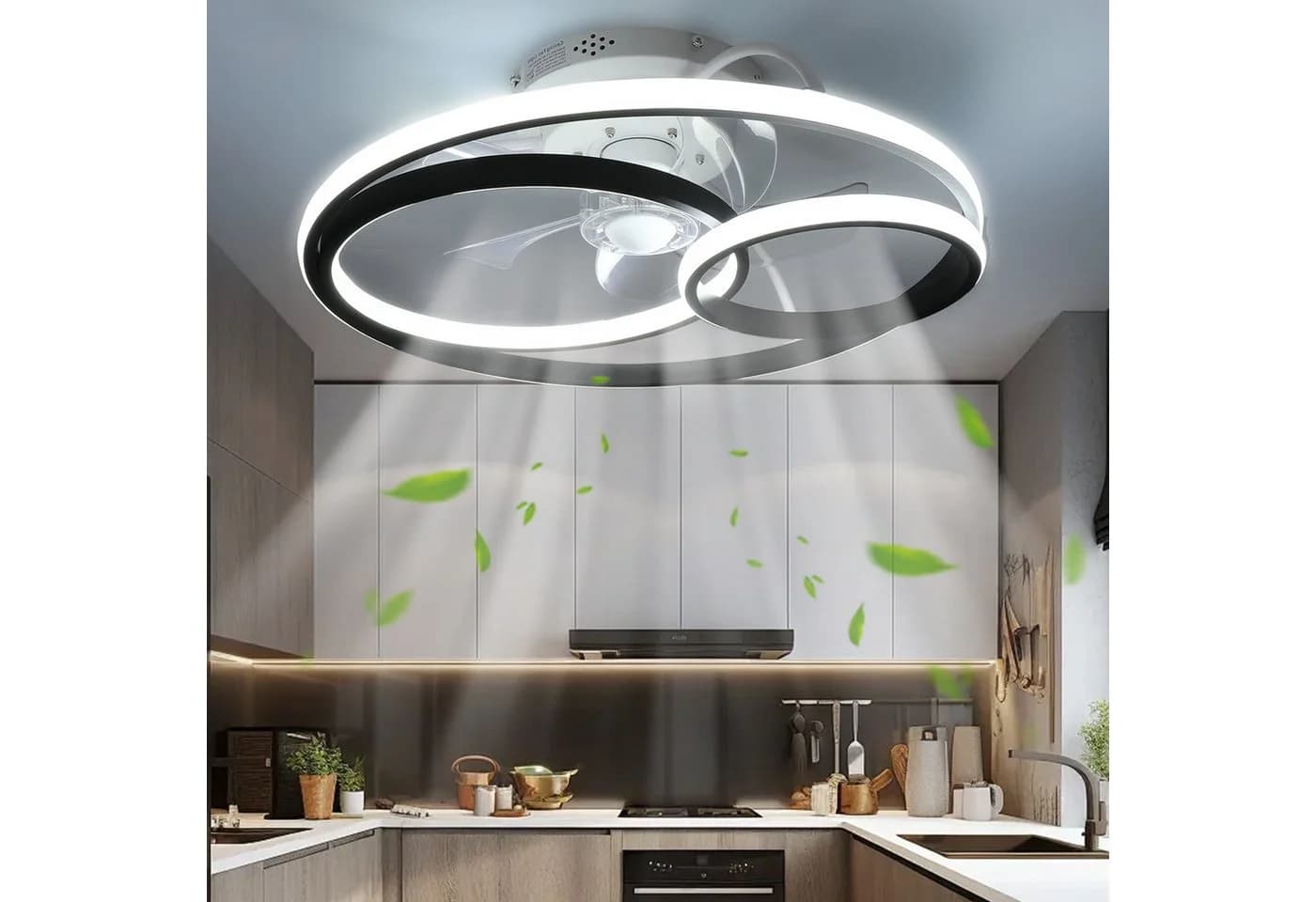 oyajia Deckenventilator mit LED Beleuchtung 55W Timer - Bild 5