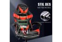 oyajia Gaming-Stuhl Ergonomisch Schwarz/Rot mit Massagefunktion Bild 5