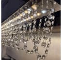 WILGOON LED Pendelleuchte 38W Kristall Dimmbar Silber Fernbedienung Bild 4
