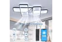 oyajia Deckenleuchte mit Ventilator 48W LED Dimmbar Schwarz Bild 3