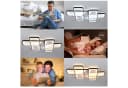oyajia Deckenleuchte mit Ventilator 48W LED Dimmbar Schwarz Bild 5