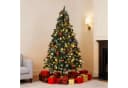 oyajia Künstlicher Weihnachtsbaum 1400 Zweige 35 Zapfen Holzständer Bild 4