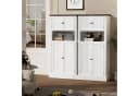 oyajia Badezimmerschrank Weiß 60x30x128 cm Bild 1