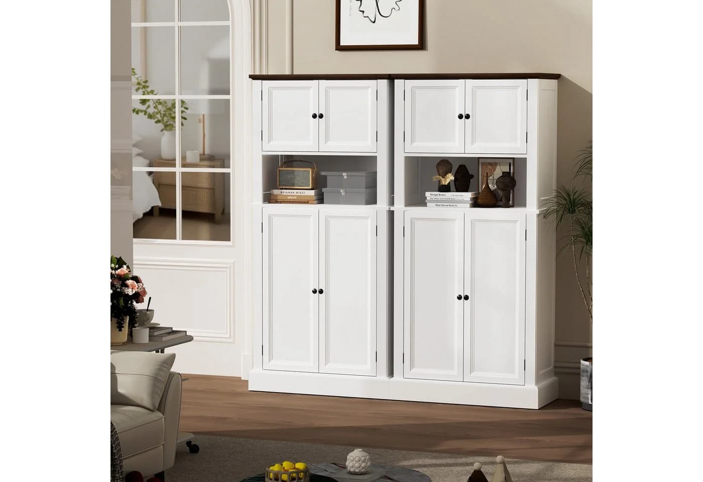 oyajia Badezimmerschrank Weiß 60x30x128 cm