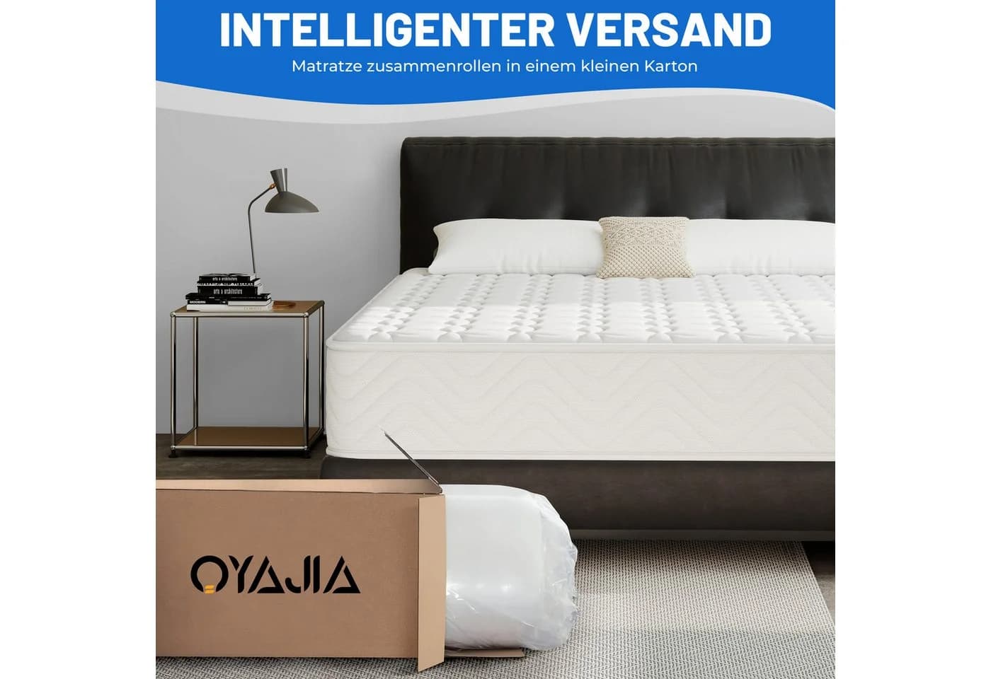 oyajia Taschenfederkernmatratze 7 Zonen Weiß 23 cm - Bild 3