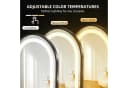 kehot LED-Ganzkörperspiegel Aluminiumrahmen Dimmbare Beleuchtung Oval 150x45cm Bild 4