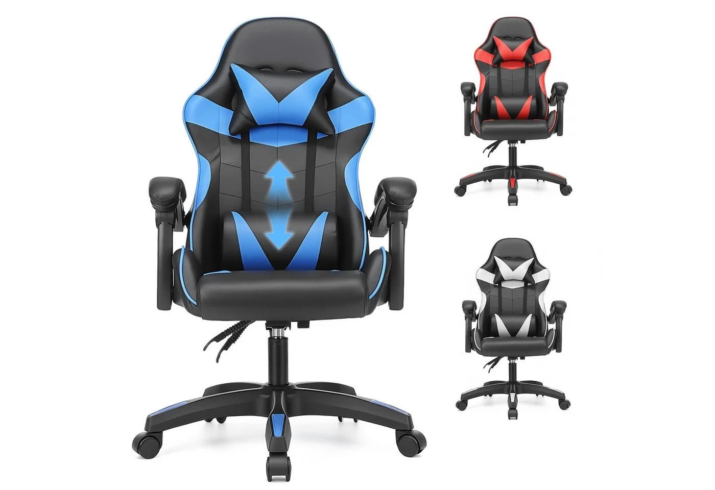 oyajia Gaming-Stuhl Ergonomisch mit Kopfstütze und Lendenkissen - Bild 3