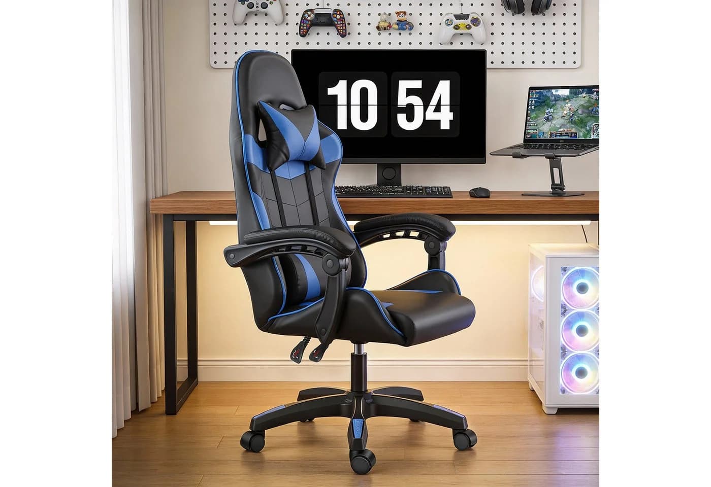 oyajia Gaming-Stuhl Ergonomisch mit Kopfstütze und Lendenkissen - Bild 4