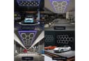 oyajia LED Dekolicht 14er-Pack Hexagon LED Garagenleuchte Rahmen Blau LED Garage Light Kaltweiß+Blau DIY LED Dekolicht für Garage Studio Friseursalons Auto-Detailing-Shop Bild 3