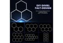 oyajia LED Dekolicht 14er-Pack Hexagon LED Garagenleuchte Rahmen Blau LED Garage Light Kaltweiß+Blau DIY LED Dekolicht für Garage Studio Friseursalons Auto-Detailing-Shop Bild 4