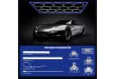 oyajia LED Dekolicht 14er-Pack Hexagon LED Garagenleuchte Rahmen Blau LED Garage Light Kaltweiß+Blau DIY LED Dekolicht für Garage Studio Friseursalons Auto-Detailing-Shop Bild 5