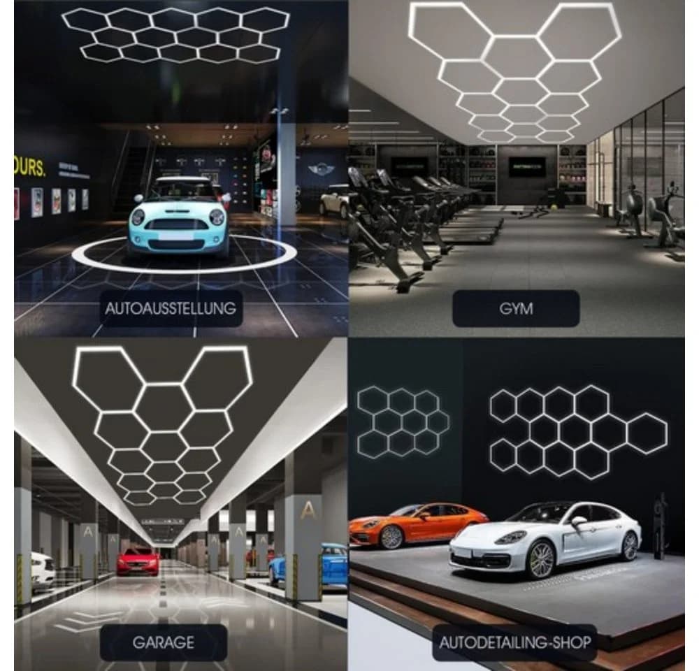 oyajia Deckenleuchten Rahmenlos 14er-Pack Hexagon LED Garagenleuchte - Bild 3