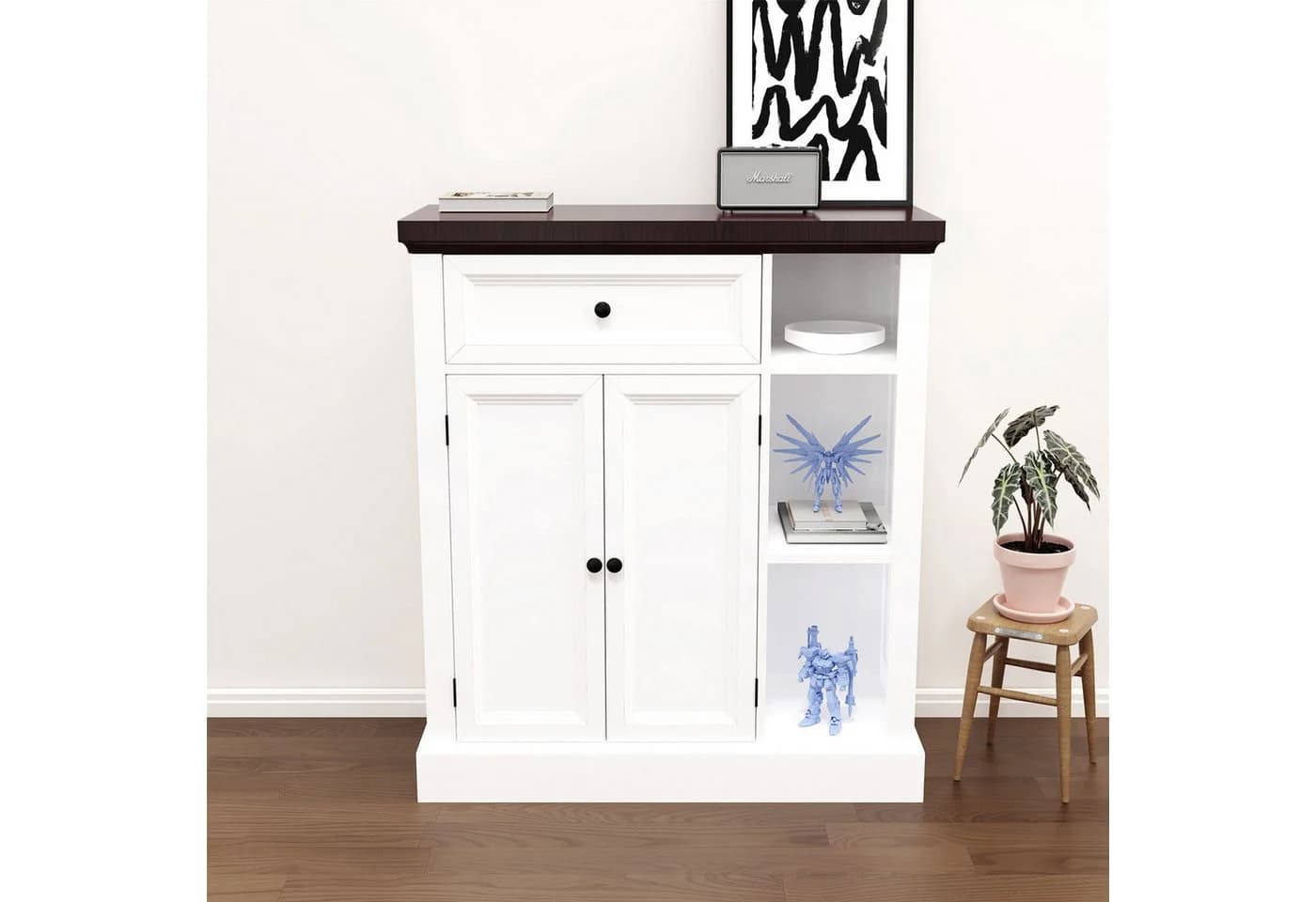 oyajia Badezimmerschrank 75 x 30 x 80 cm Weiß