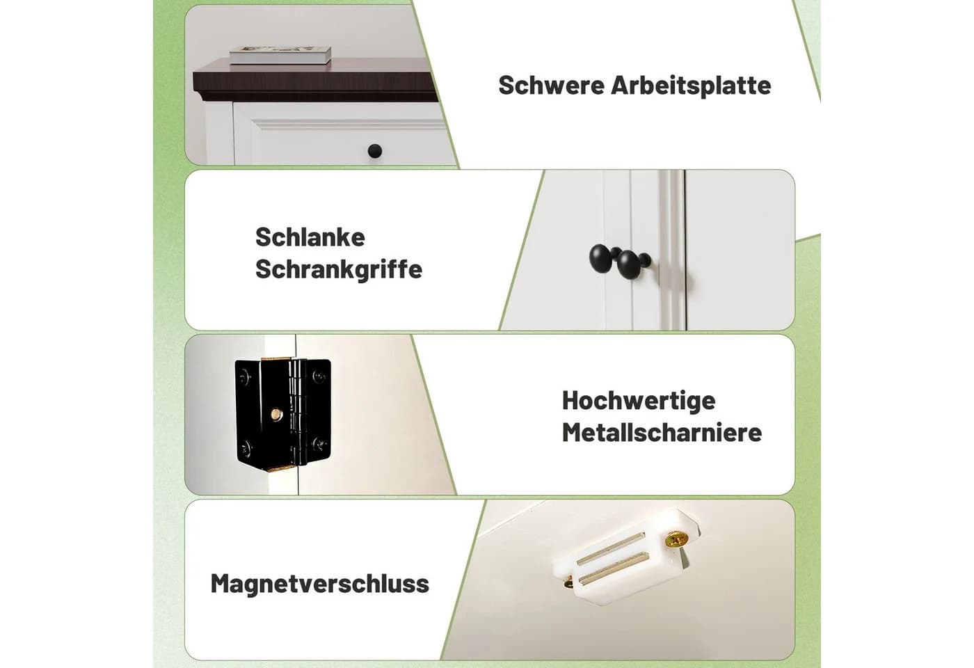 oyajia Badezimmerschrank 75 x 30 x 80 cm Weiß - Bild 5