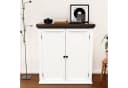 oyajia Sideboard Landhausstil Weiß 2 Türen Bild 2