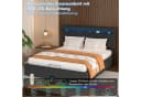oyajia Stauraumbett LED Doppelbett Grau Bild 3