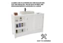 oyajia Waschbeckenunterschrank Weiß MDF Bild 5