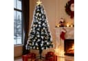 WILGOON Künstlicher Weihnachtsbaum 124 cm Grün LED & Faseroptik Bild 2