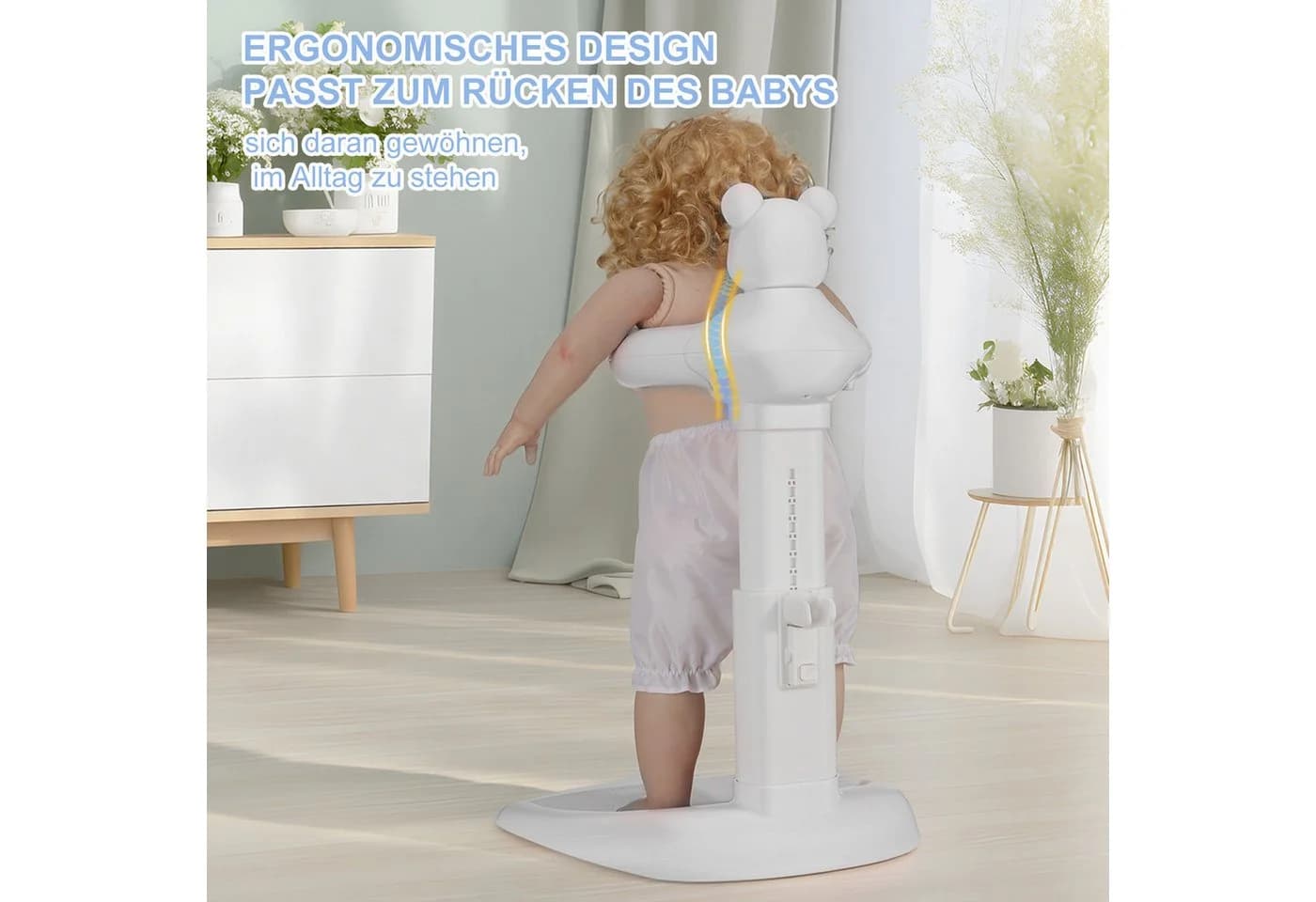 oyajia Babybadewanne Grau Höhenverstellbar mit Anti-Rutsch-Basis - Bild 4