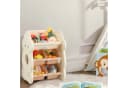 oyajia Spielzeugtruhe Kinderregal Bücherregal Kinder mit 5/7/9 Boxen Aufbewahrung Weiß Bild 1