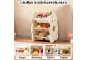 oyajia Spielzeugtruhe Kinderregal Bücherregal Kinder mit 5/7/9 Boxen Aufbewahrung Weiß Bild 5
