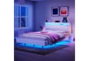 oyajia Polsterbett Schwebebett mit LED-Beleuchtung und USB-Ladefunktion, 140x200cm Bild 1
