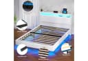 oyajia Polsterbett Schwebebett mit LED-Beleuchtung und USB-Ladefunktion, 140x200cm Bild 5